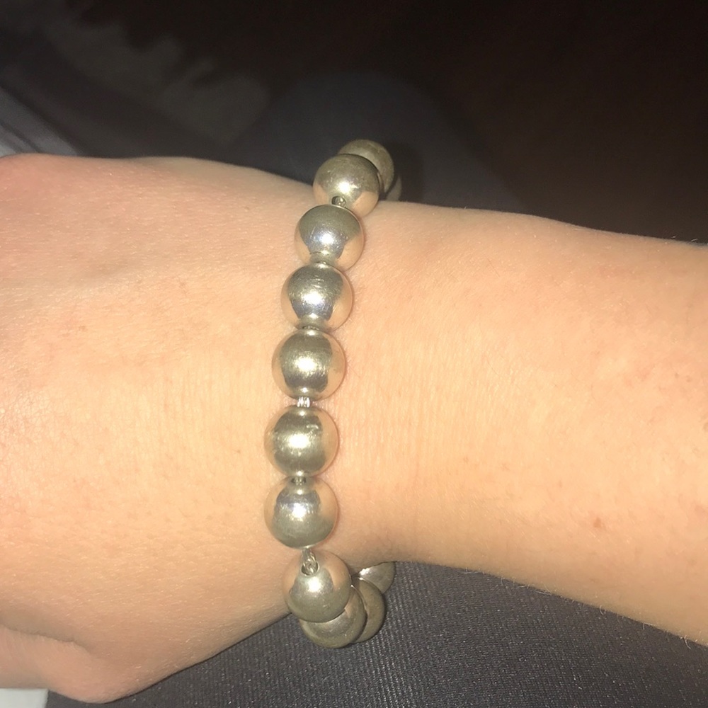 Silver beaded David Yurman bracelet